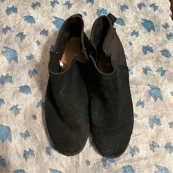 💸 TOMS Black Glitter Deja Suede Bootie - Youth (6) / Women’s Size 8 / EU 38 - Picture 3 of 7